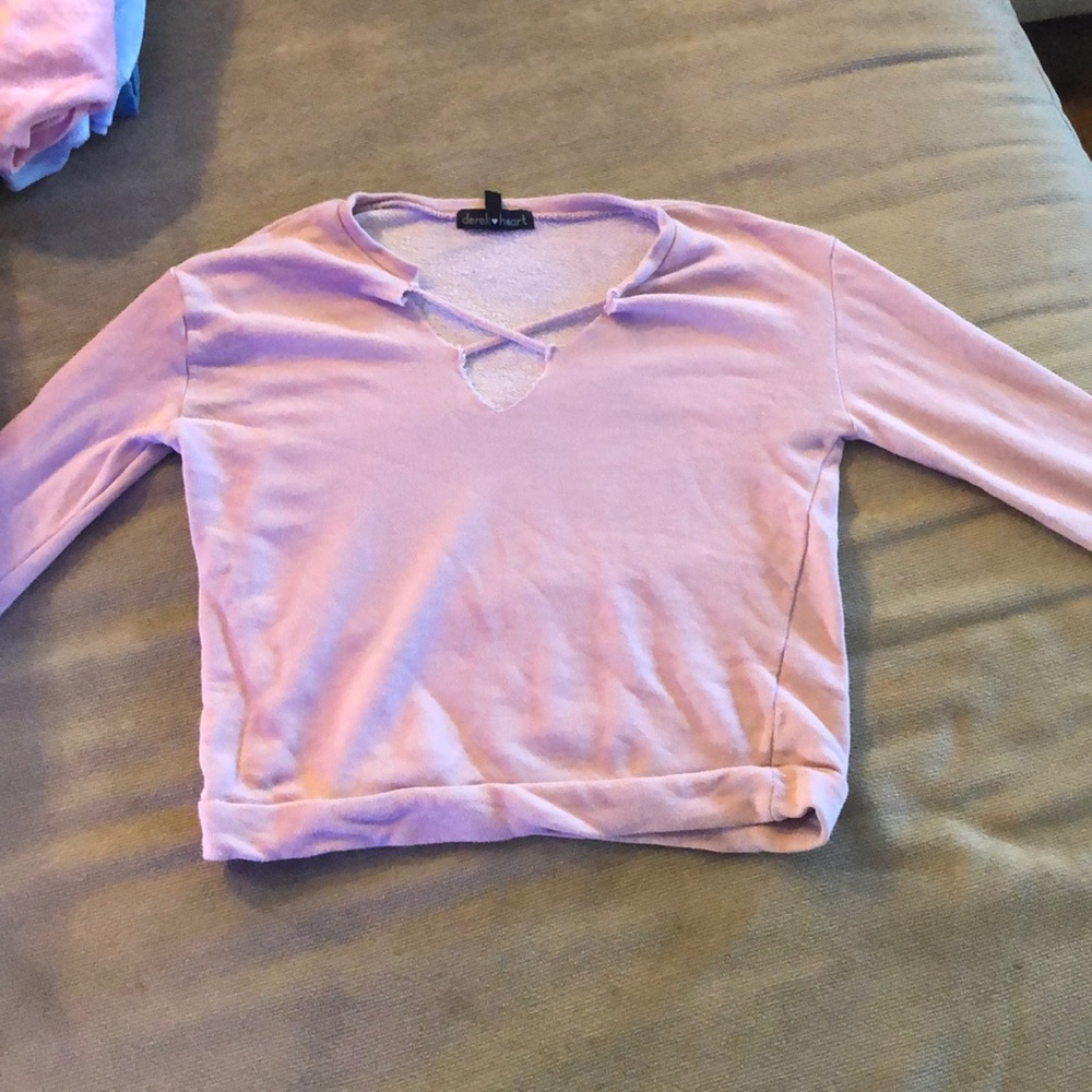 Pink Derek heart sweater